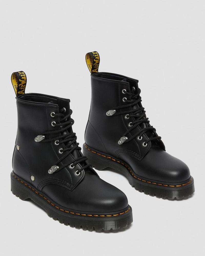 Dr Martens 1460 Bex Stud Læder Snørestøvler Herre Sort | DK 503RVD